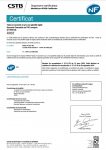 Certification – Raccords admis à la marque - NF EN 1329-1 / NF T 54-030 - AFNOR / CSTB