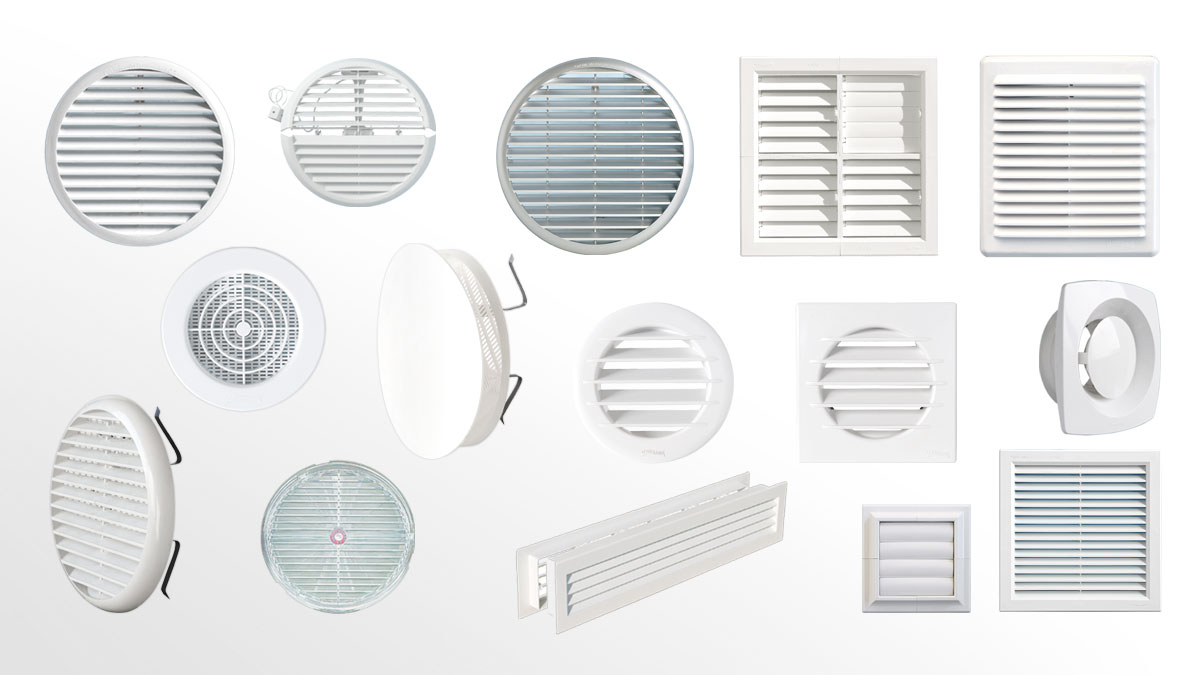 Grilles de ventilation plastiques